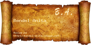 Bendel Anita névjegykártya